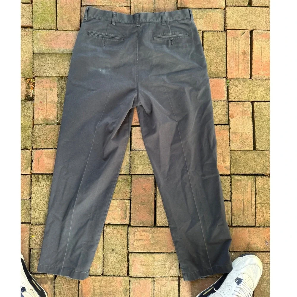 LL Bean Natural Fit Chino Pants Mens 34x30 Blue Charcoal Cotton Twill 212332